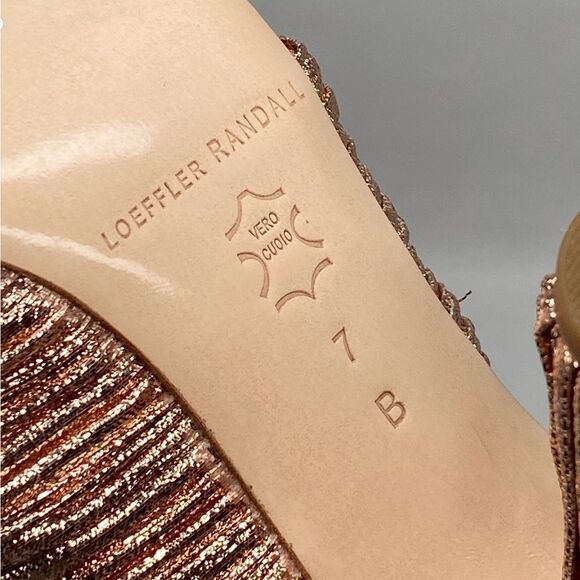 Loeffler Randall  Camellia Rose Pleated Bow Heel Sandals size 7 - Picture 13 of 13